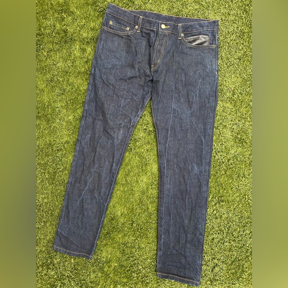 Skid Row Denim Academy Made in USA Dark Jeans Raw Tight Woven Selvedge Denim 34 - Picture 2 of 10